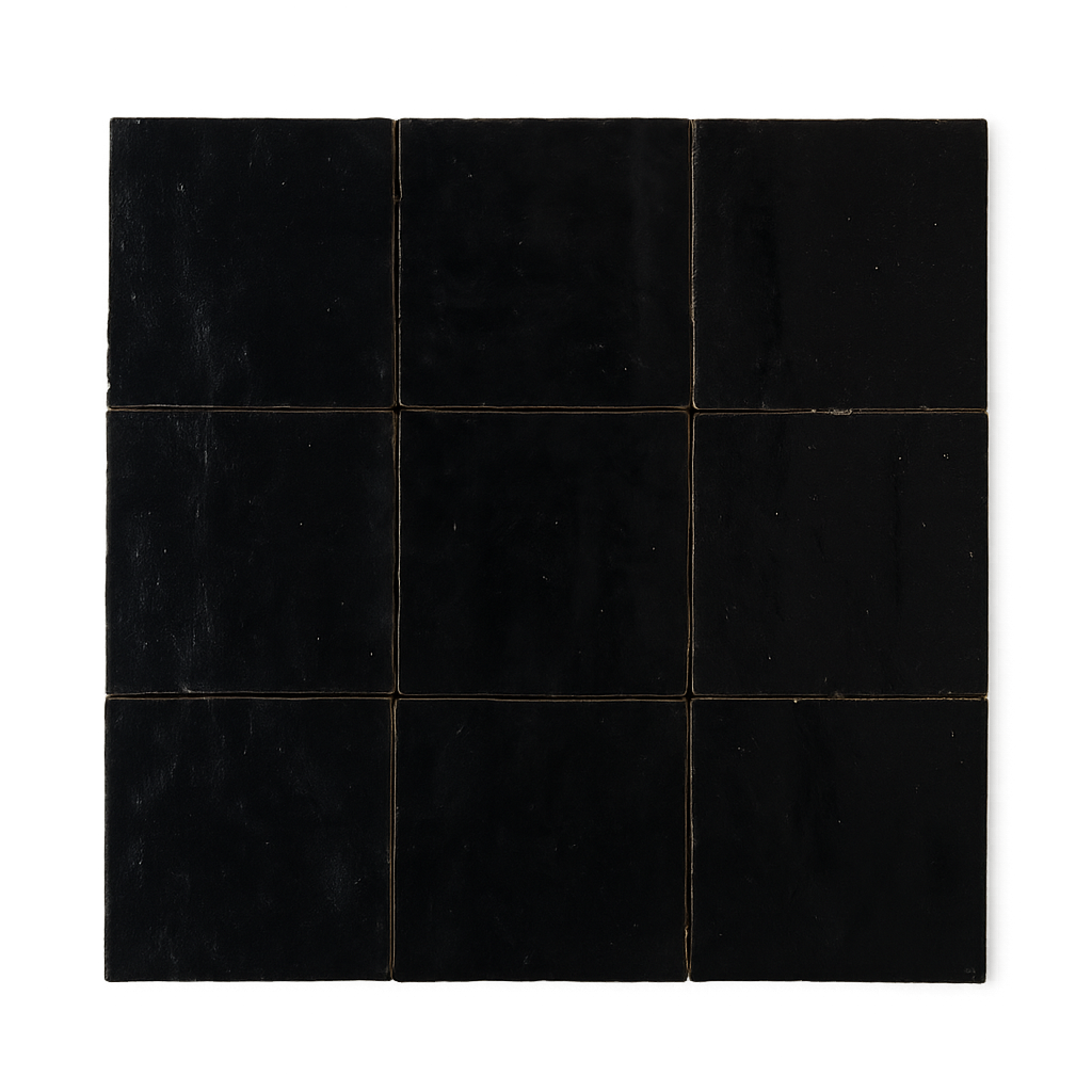 Zellij noir artisanal — Finition brillante – Image 2